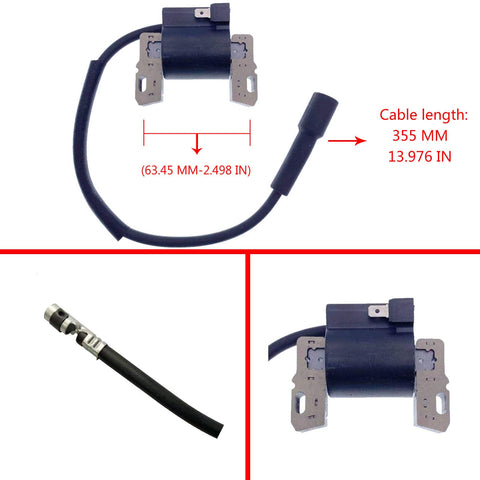 PARTSRUN coil image showing John Deere compatibility with LG492341 LG495859 engines