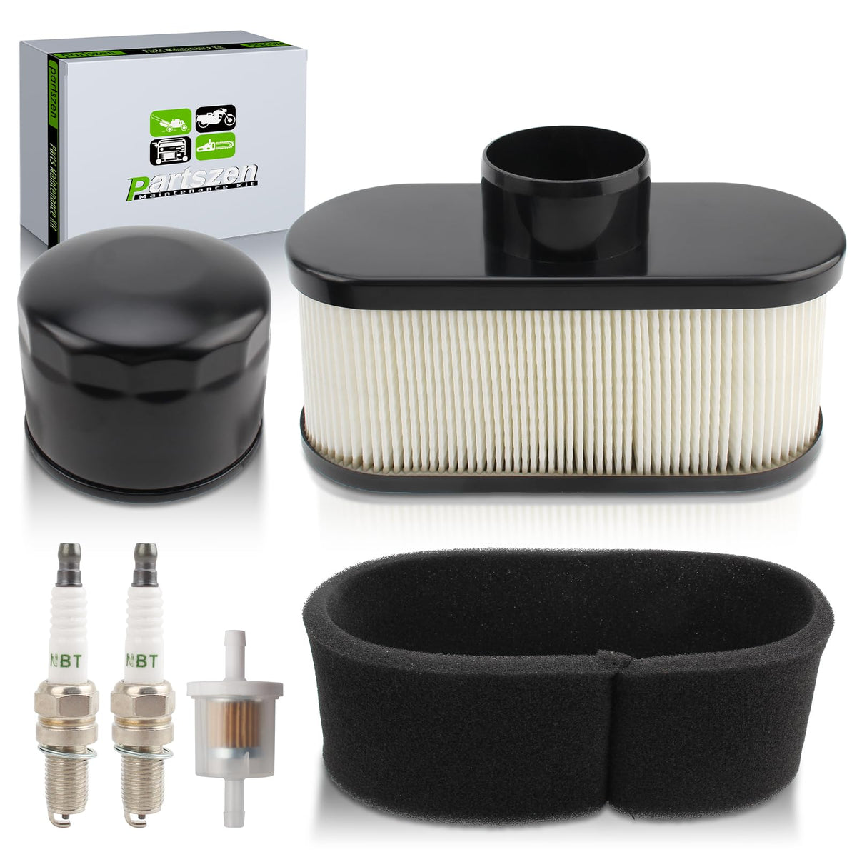 Partszen air filter 11013-0752 for Kawasaki engines improves airflow and filtration.