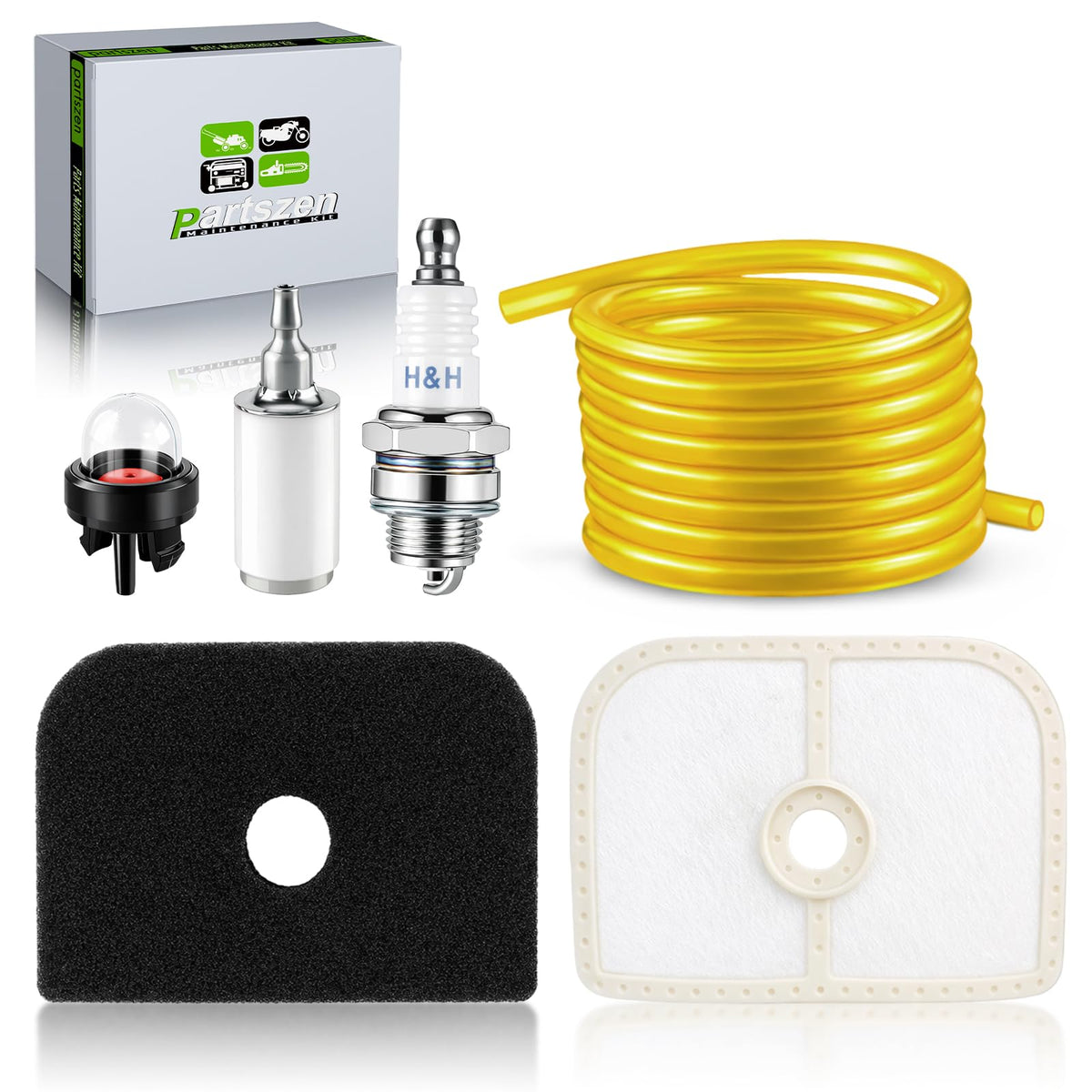 Partszen air filter for Husqvarna 525RJD supports clean air intake and smoother starts.