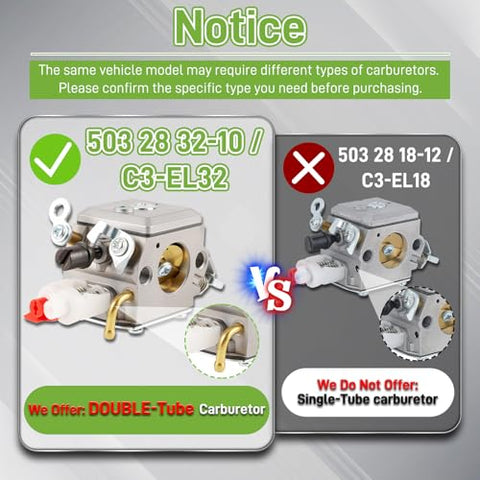 partszen air filter kit for Husqvarna 350-series, protects engine from debris.