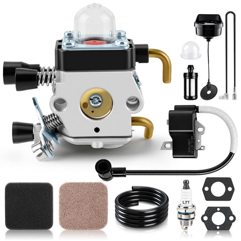 Partszen carburetor kit for Stihl FS85 image showing complete tune-up components for easier installation