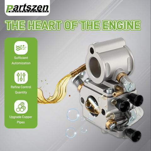 partszen carburetor kit including ignition coil for full replacement