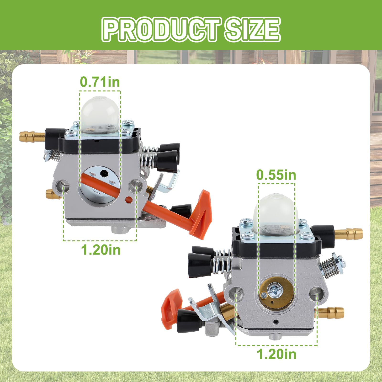 Partszen carburetor kit with primer bulb and fuel plugs for STIHL