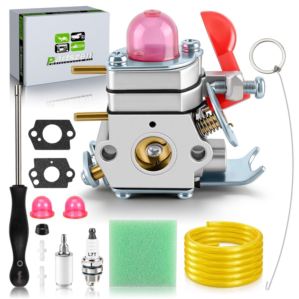 Partszen carburetor for Poulan Pro 530071811 enhances engine performance.