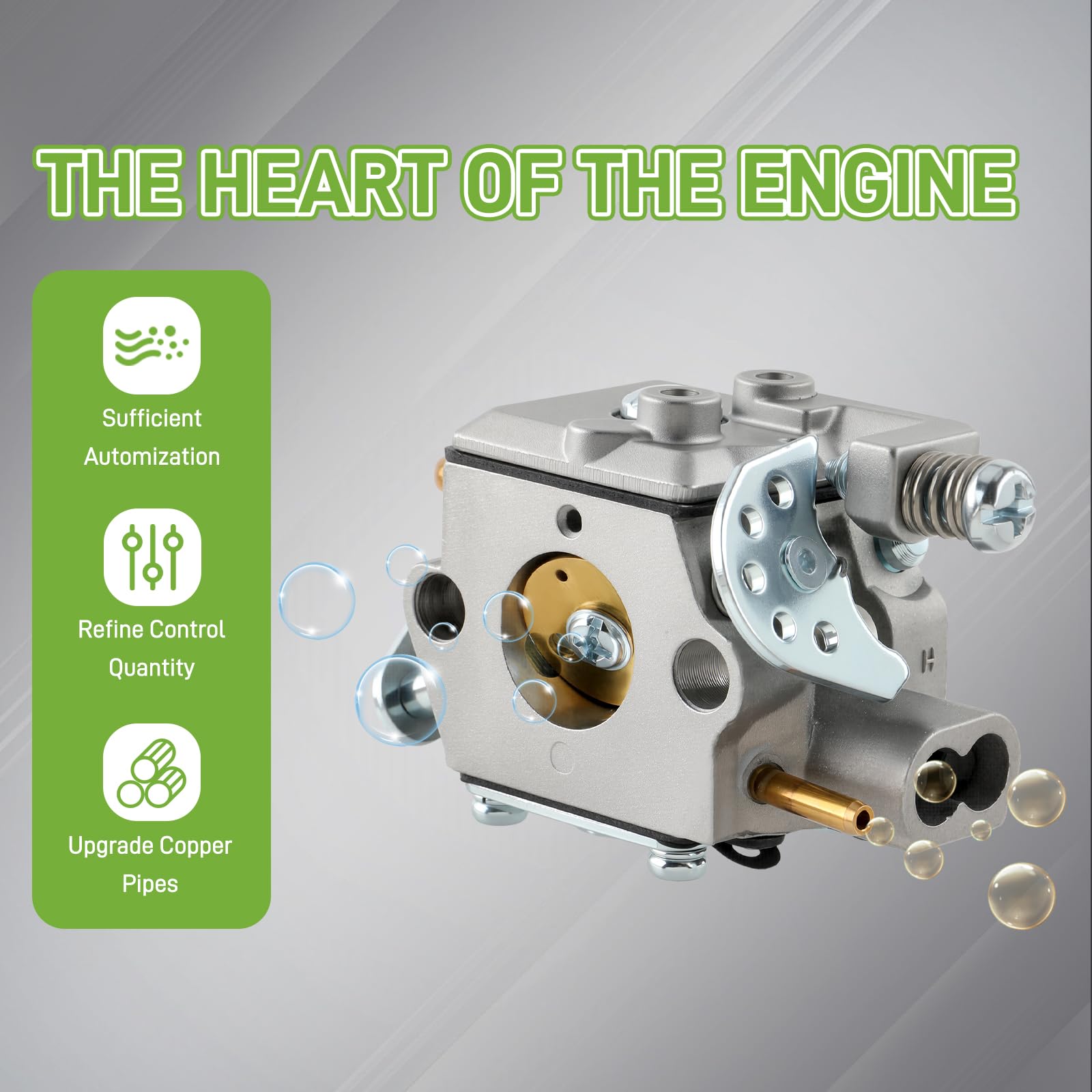 Partszen spark plug included for consistent ignition performance.