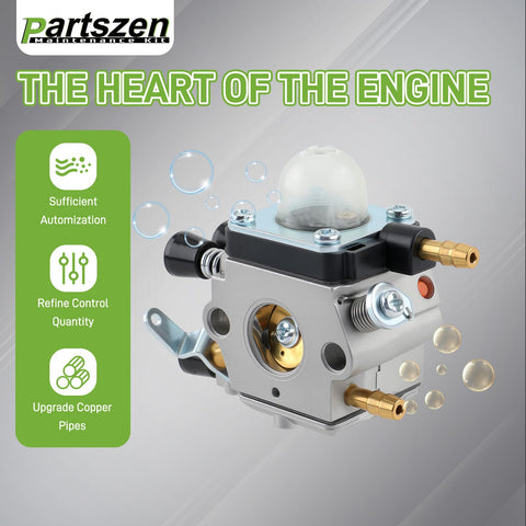 Partszen STIHL SH55 SH85 carburetor top view with tune-up kit