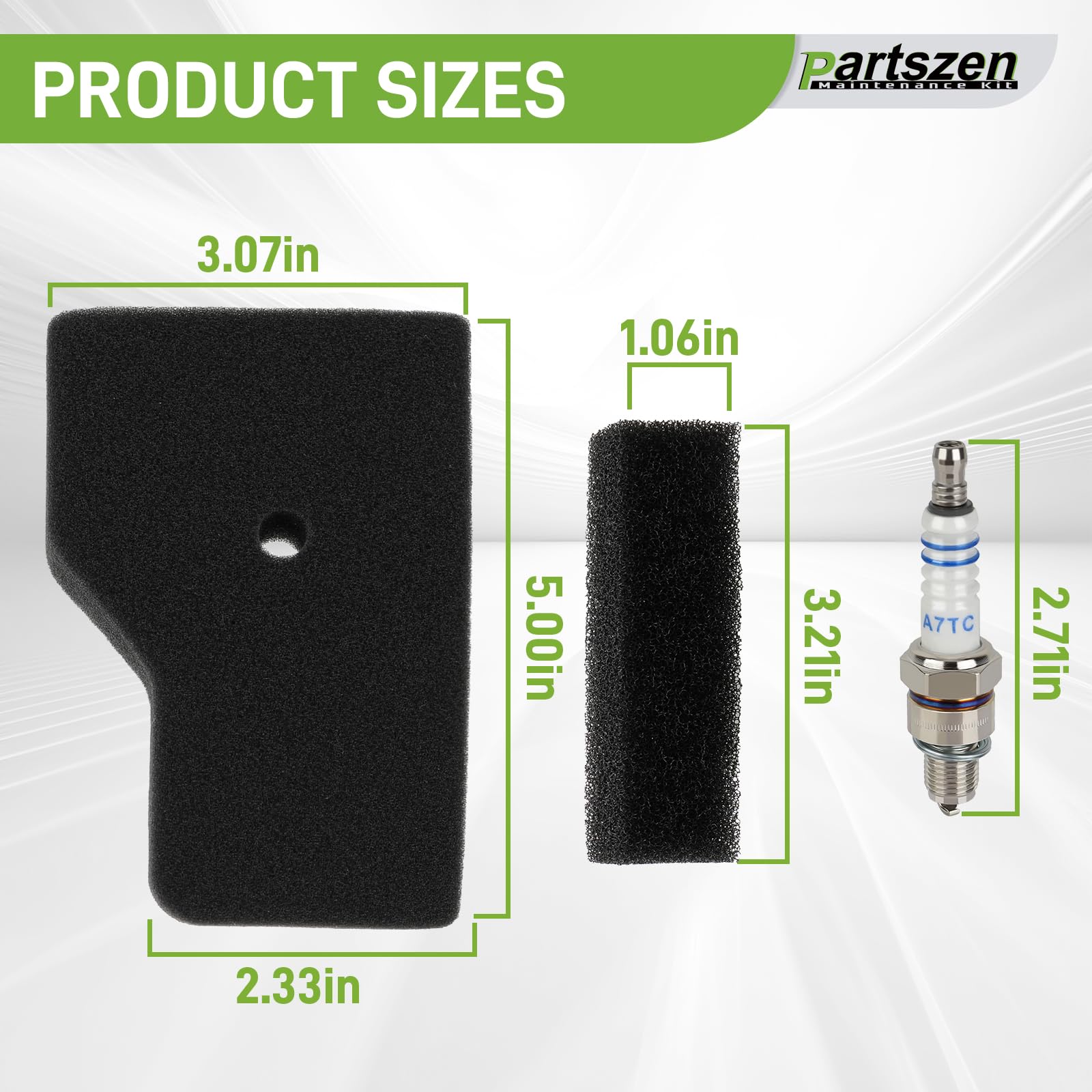Partszen EU2000i spark plug included for easy starts and maintenance.
