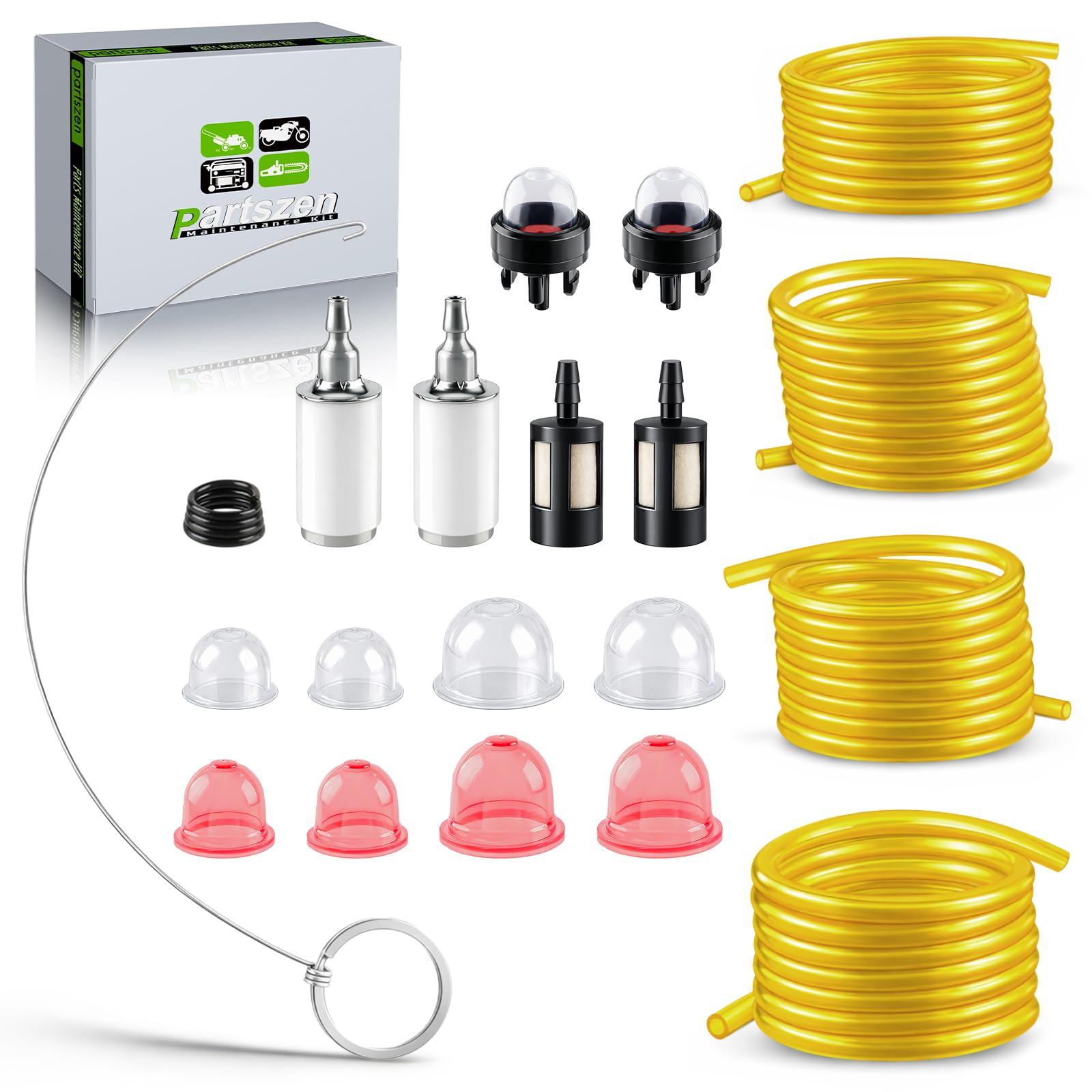 Partszen fuel line kit assembly laid out for quick installation and review.