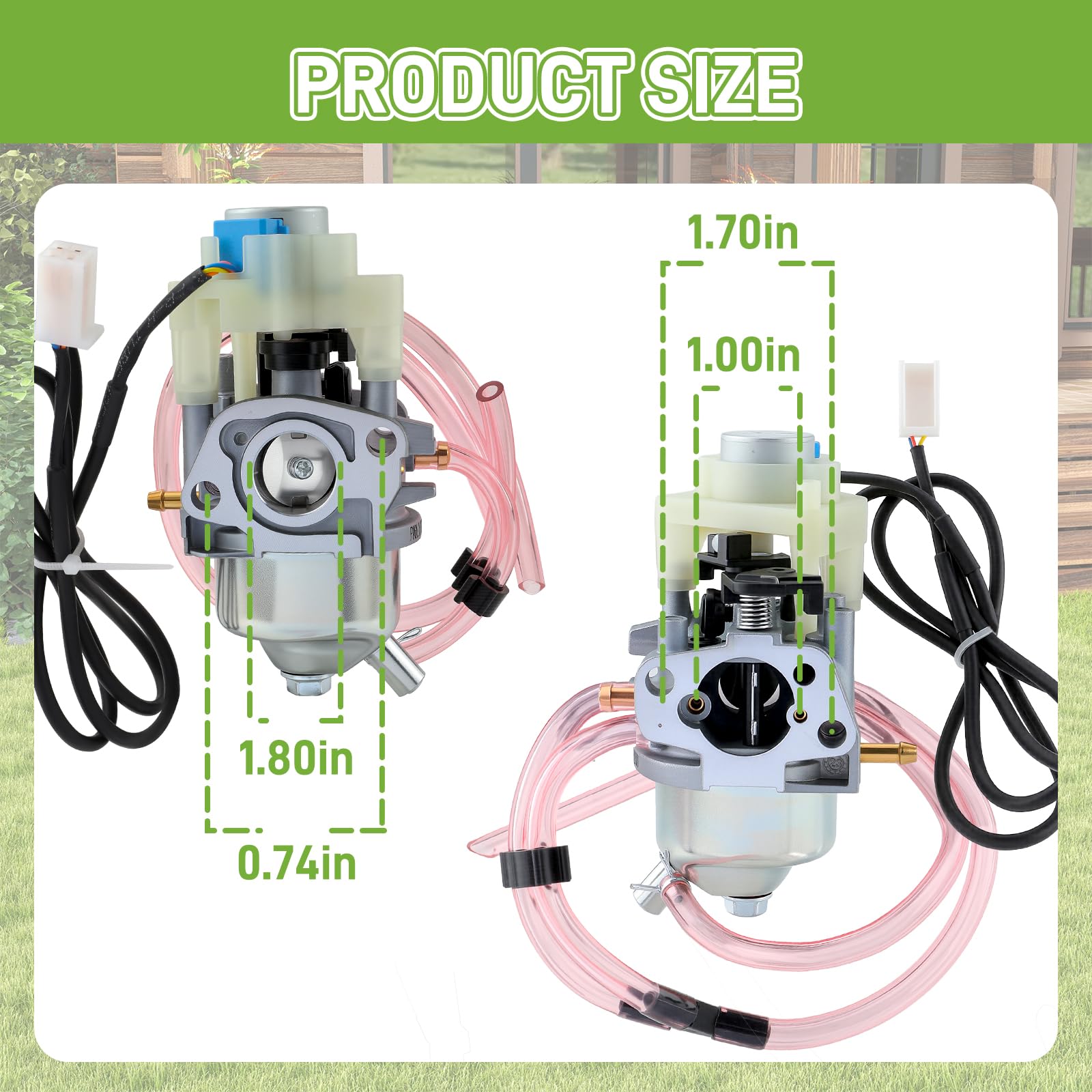 Carburetor mounting view aids straightforward installation on Predator 63584.
