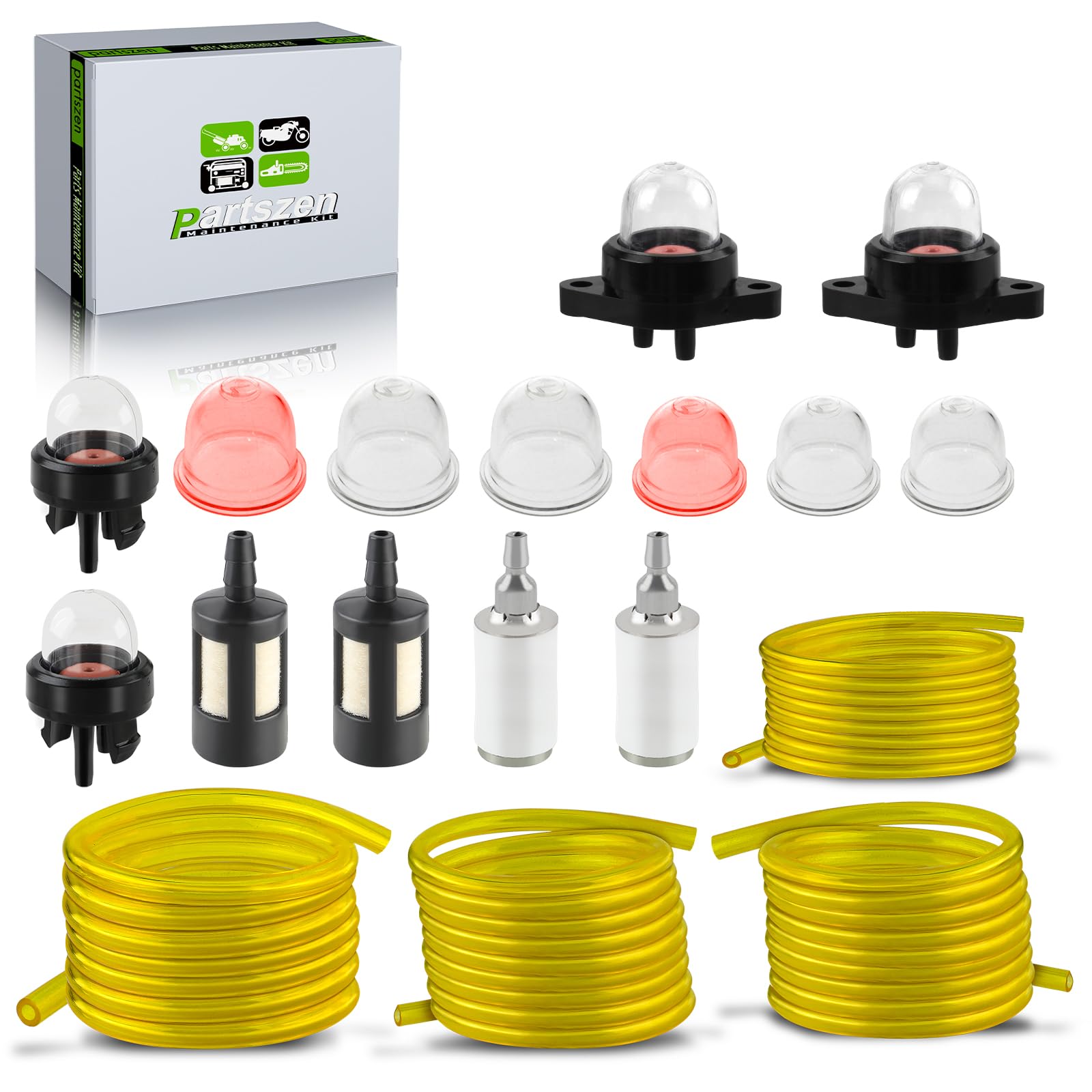 Partszen three-pack primer bulbs improve carburetor priming on various brands