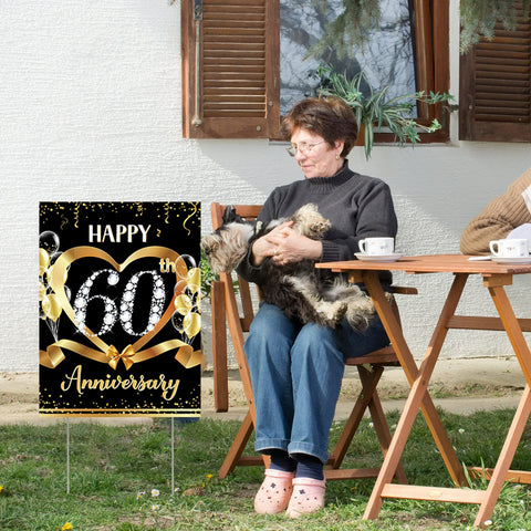 Party Greeting yard decor idea for outdoor celebrations on lawns.