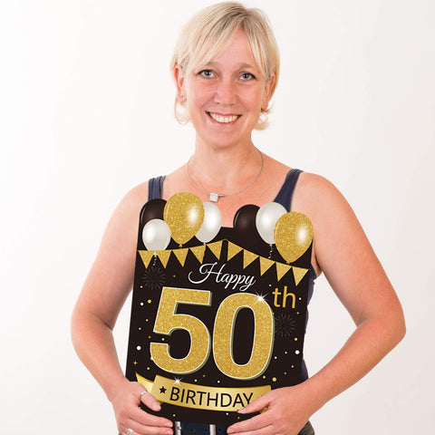 Party Greeting 43 x 33 cm yard sign boosts visibility in outdoor spaces.