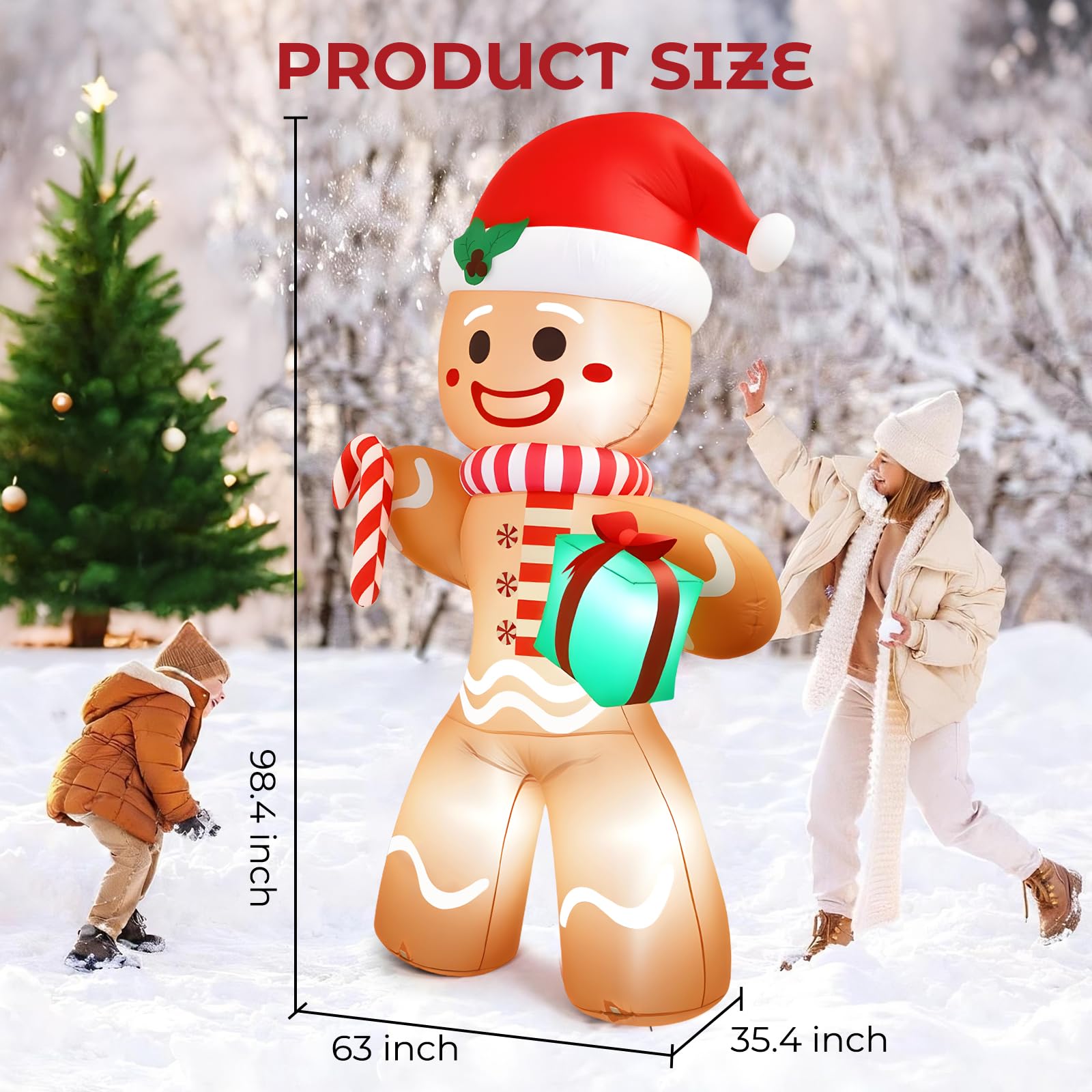 Partyotu large 8-foot figure brightens daytime yard and nighttime streets.