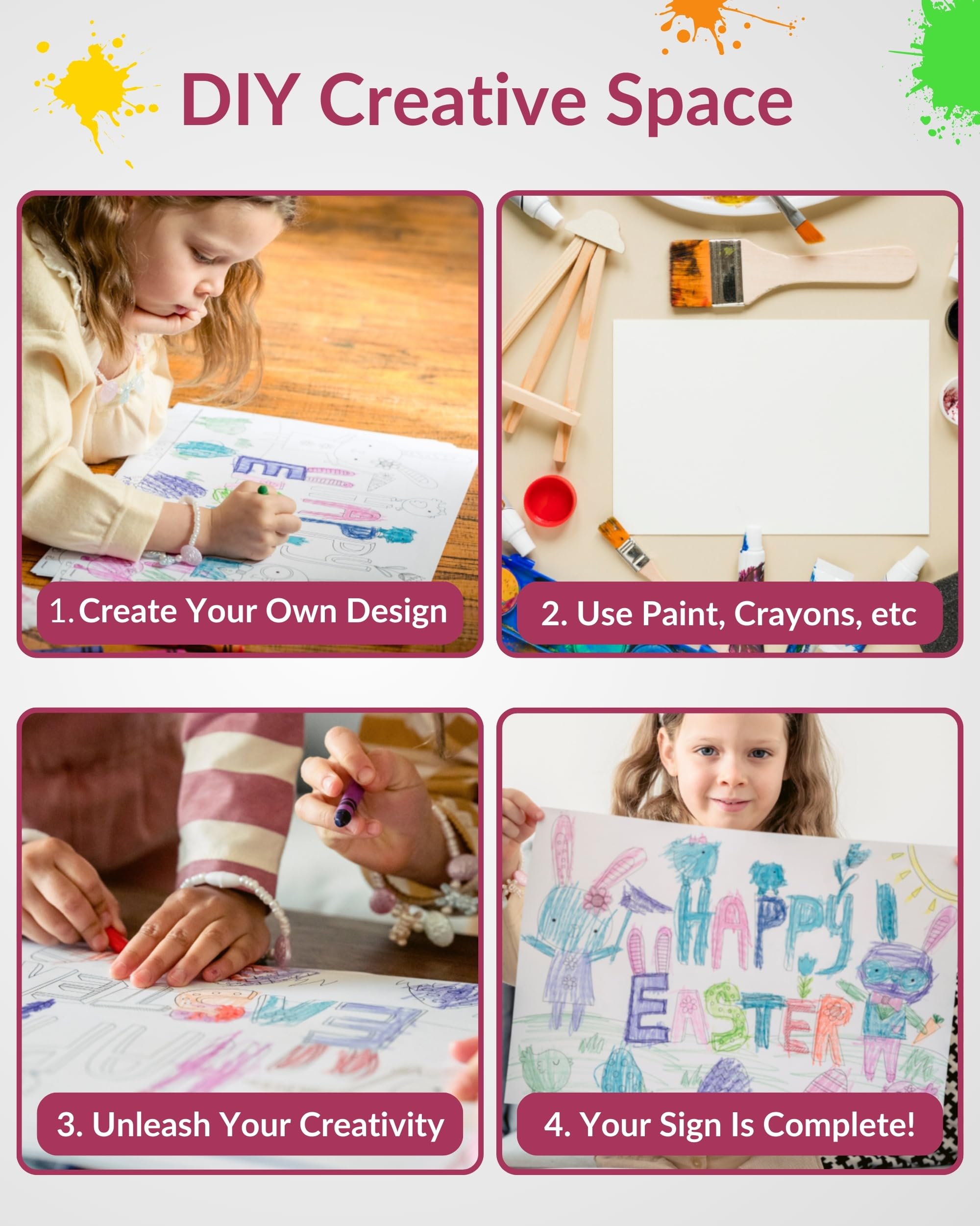 PartyPrints double-sided yard sign maximizes visibility from both directions.