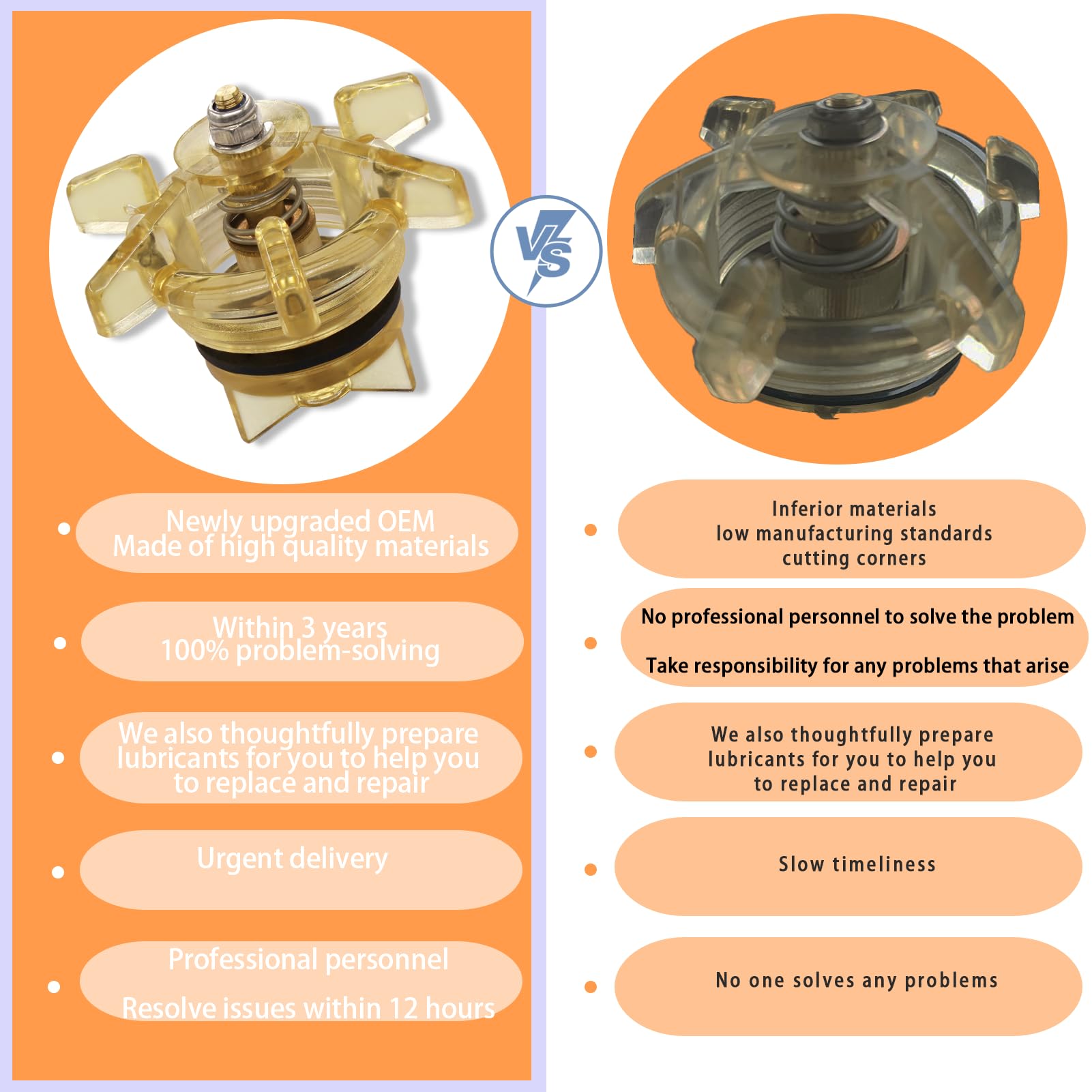 Parzuozenney repair kit components including bonnet and o-ring enable easy part replacement.
