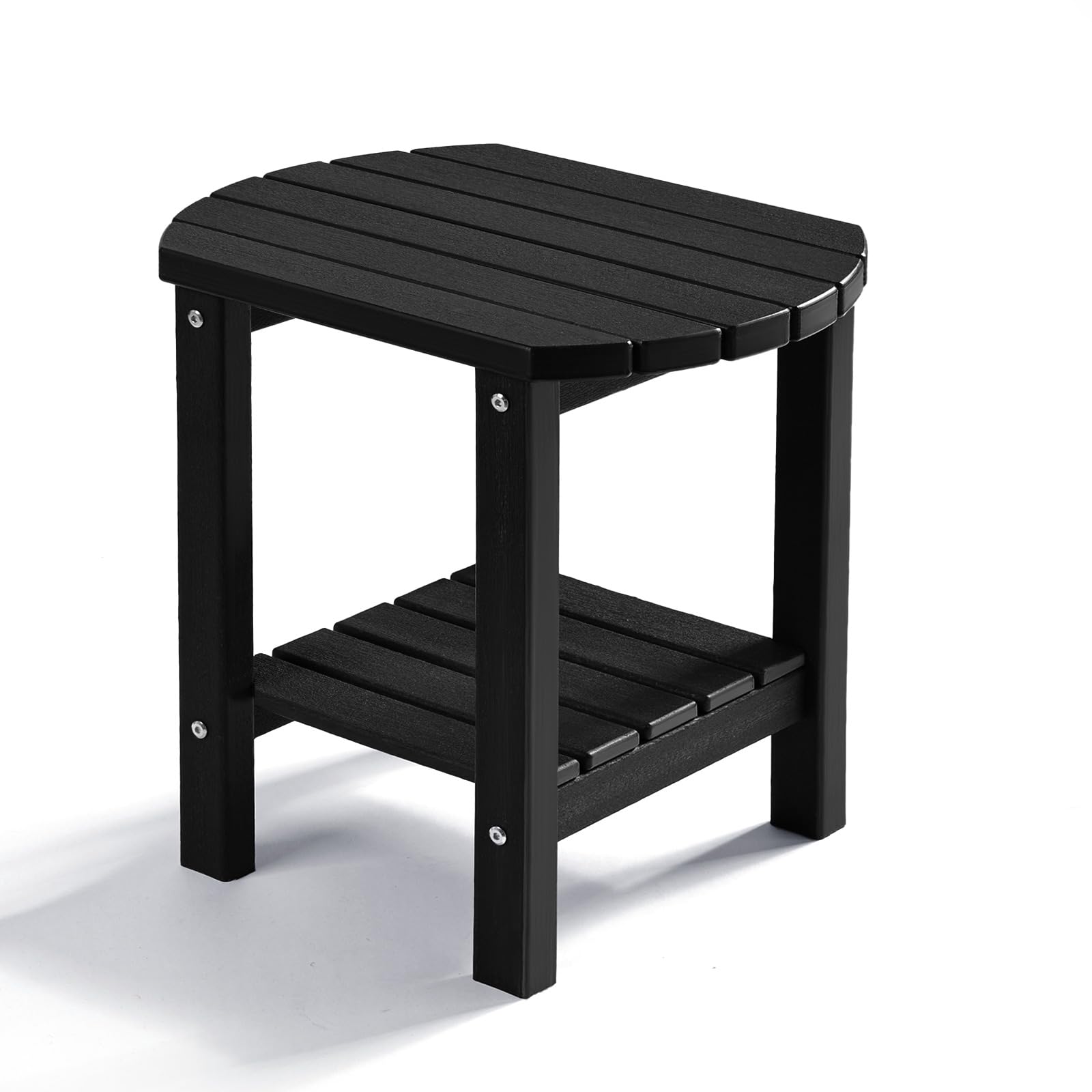 PASAMIC 2-Tier Adirondack Oval Side Table with ample storage for drinks and decor.