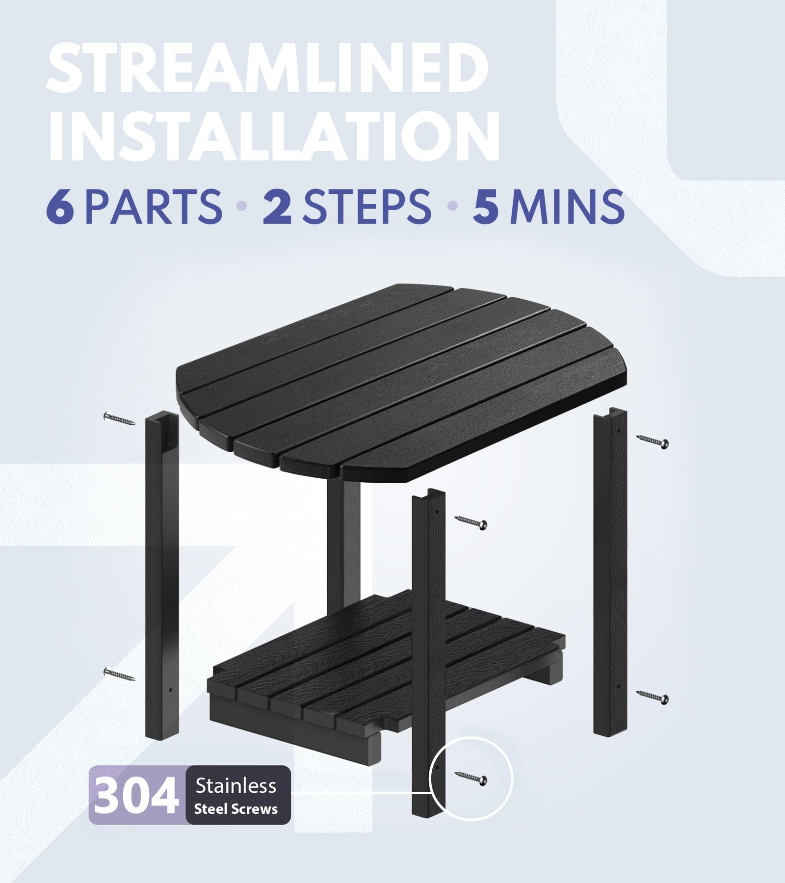 PASAMIC sturdy end table backed by 365-day warranty and reliable support.