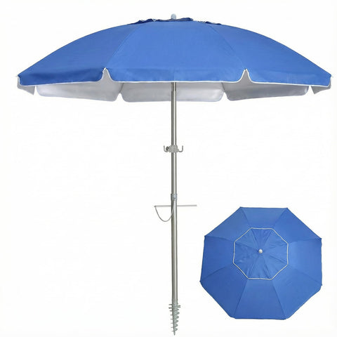PASAMIC 7ft beach umbrella with sand anchor provides stable shade on windy shores.