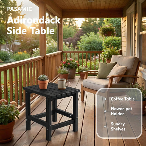 PASAMIC table by poolside, weather-resistant and maintenance-free.