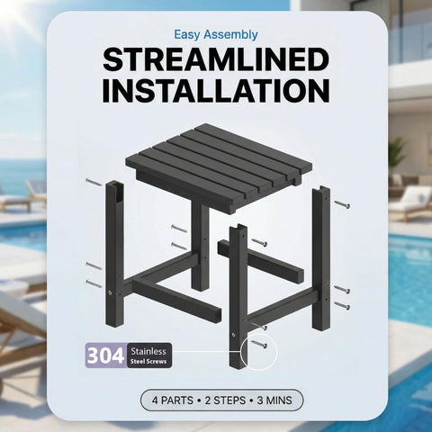 PASAMIC durable HDPE material for long-lasting outdoor use.
