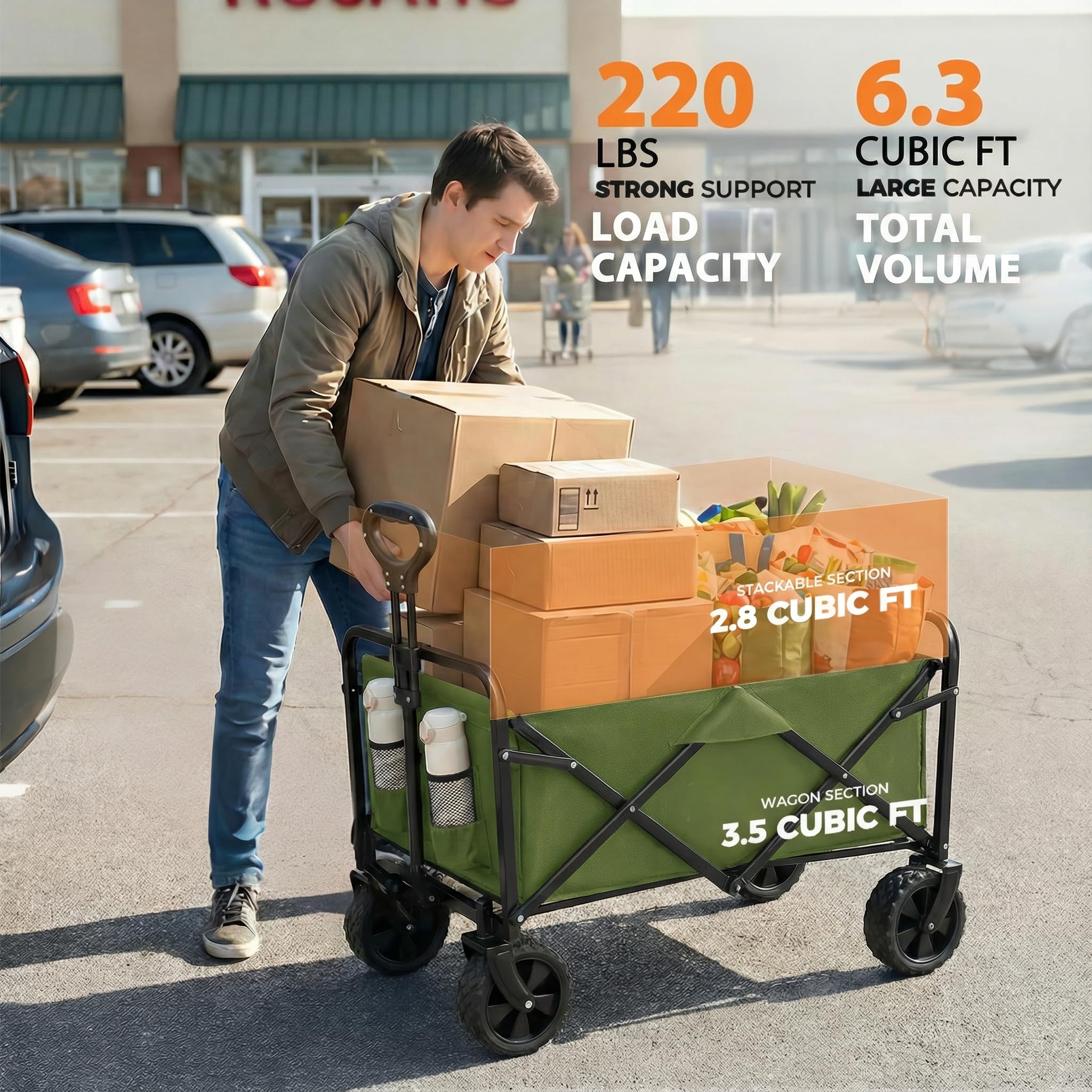 PASAMIC all-terrain wheels provide smooth movement on sand and pavement