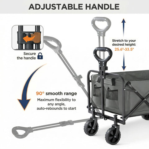 PASAMIC heavy-duty wagon frame supports up to 220 lbs