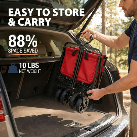 PASAMIC collapsible wagon removable fabric for easy cleaning after outings