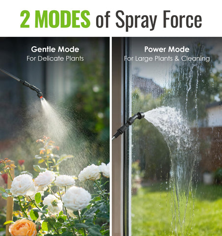 PASAMIC with four nozzles enabling mist, fan, and jet spray options.