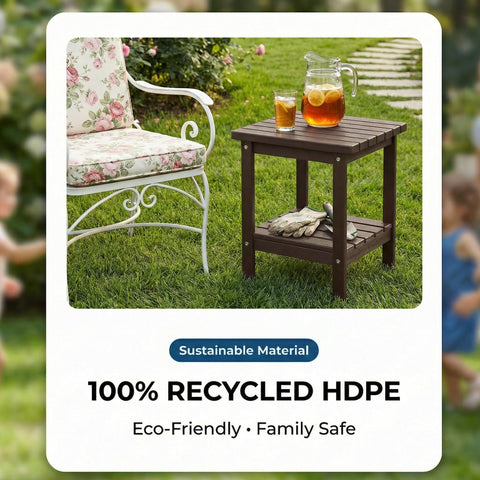 PASAMIC versatile Adirondack table for indoor or outdoor use, blends with any space.