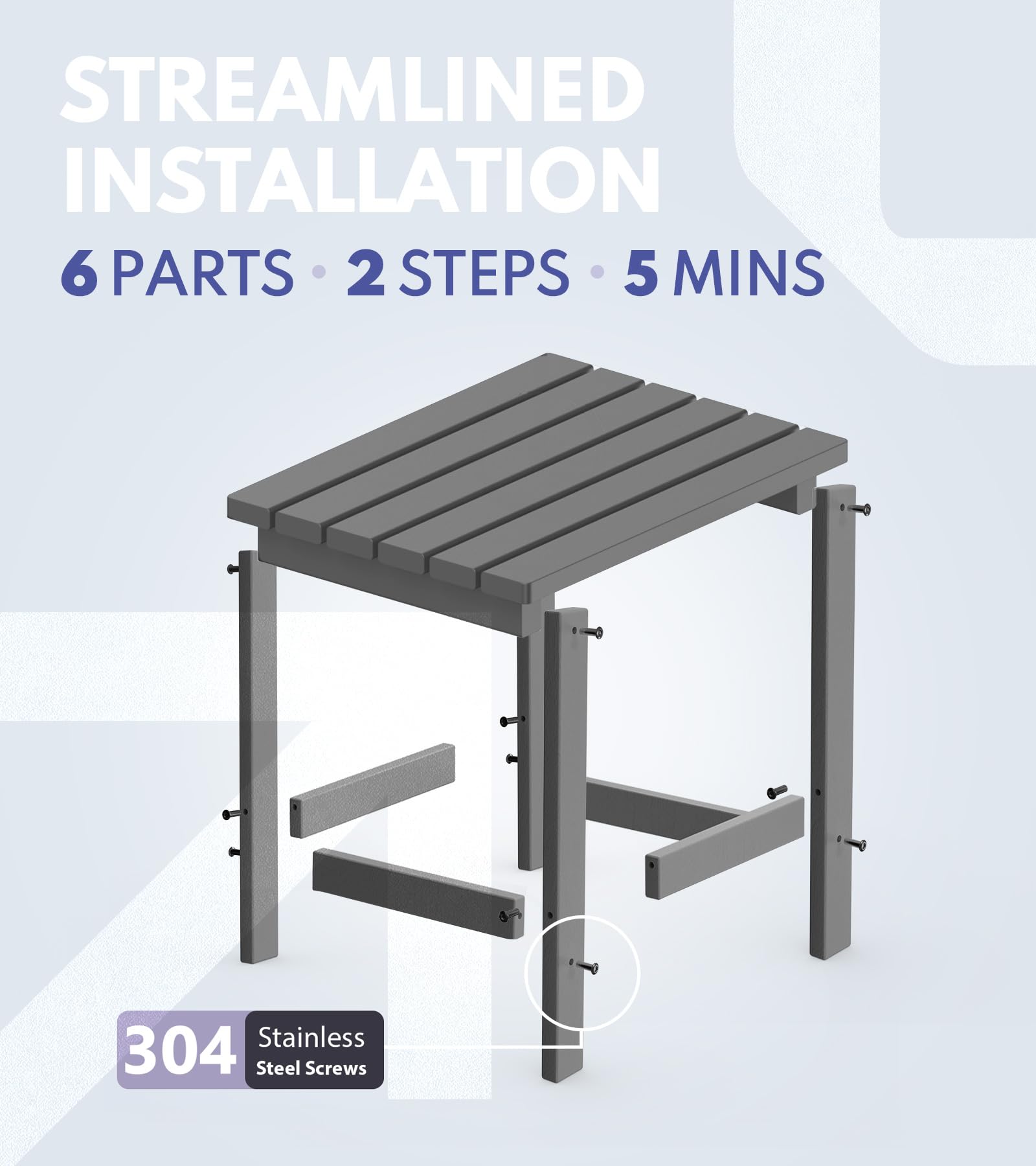 PASAMIC maintenance-free outdoor table grey; simple soap-and-water cleaning