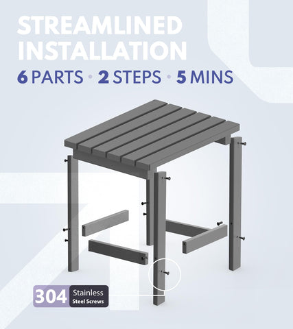 PASAMIC maintenance-free outdoor table grey; simple soap-and-water cleaning