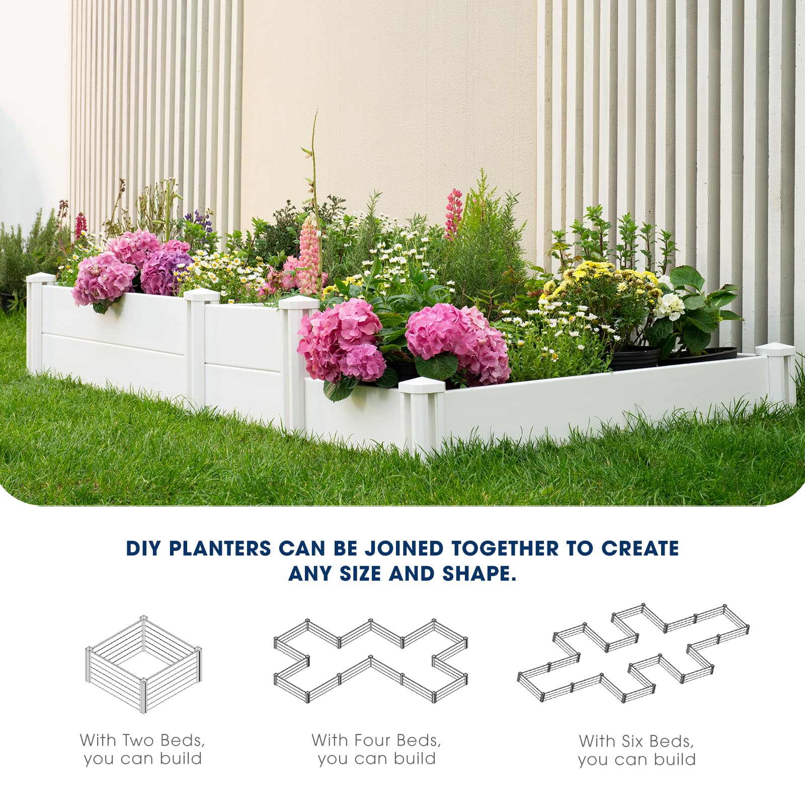 PASAMIC modular DIY layout shows customizable garden shapes.