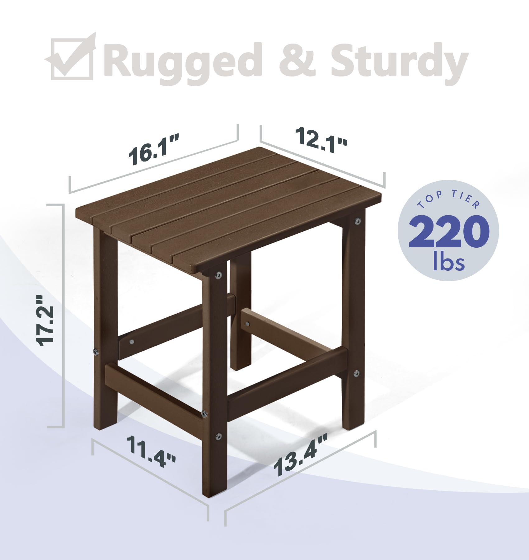 PASAMIC outdoor side table assembly being completed for quick setup.