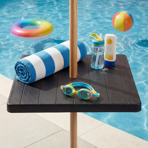 PASAMIC outdoor umbrella table top assembly view enables quick setup and stable surface.