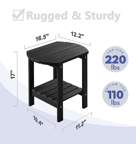 PASAMIC easy-assembly outdoor table with smooth edges for safe setup.