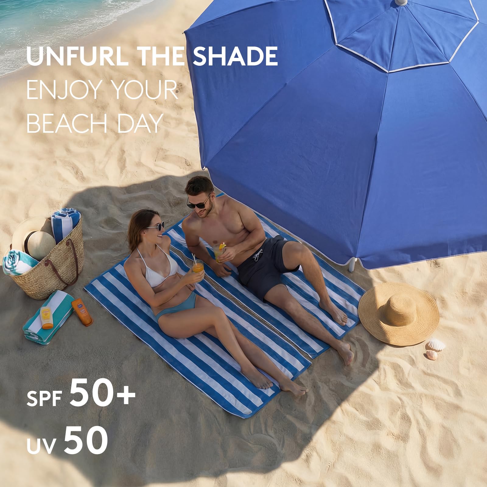 PASAMIC umbrella tilt and height adjustment lets you chase the sun.