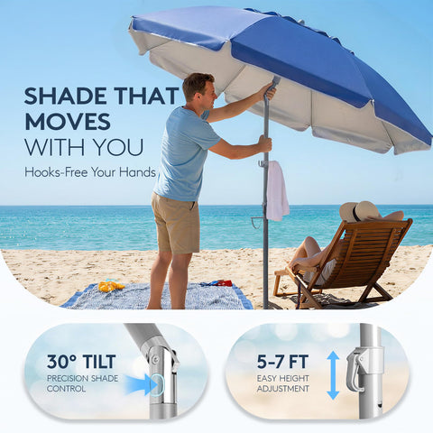 PASAMIC UPF50+ canopy shields skin while keeping you cool.