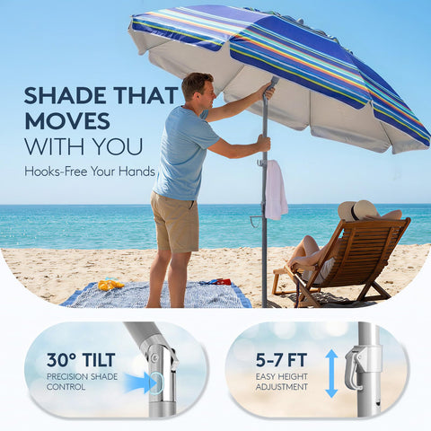 PASAMIC UPF50 canopy with silver coating blocks sun exposure.