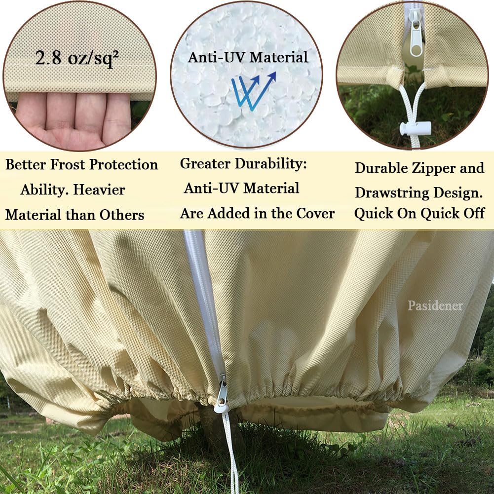 Pasidener freeze protection blanket 90x75 inches shields shrubs from cold