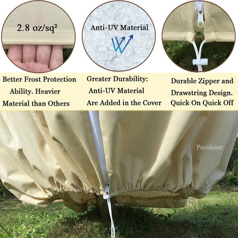 Pasidener freeze protection blanket 90x75 inches shields shrubs from cold