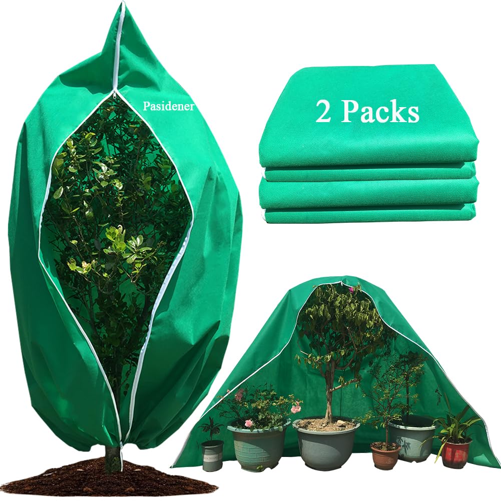 Pasidener frost protection cover 90x75 shielding shrubs from frost and wind.