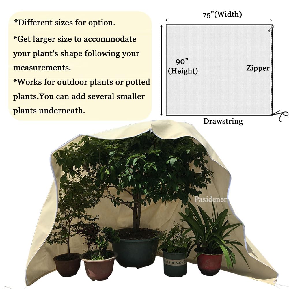 Pasidener breathable outdoor plant cover allows air and light