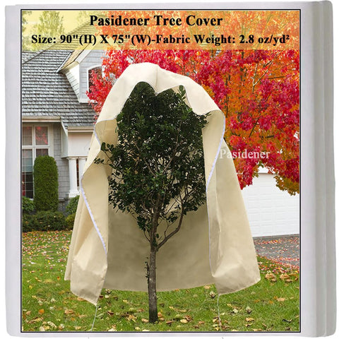 Pasidener tree covers with zipper protect fruit trees from frost and wind