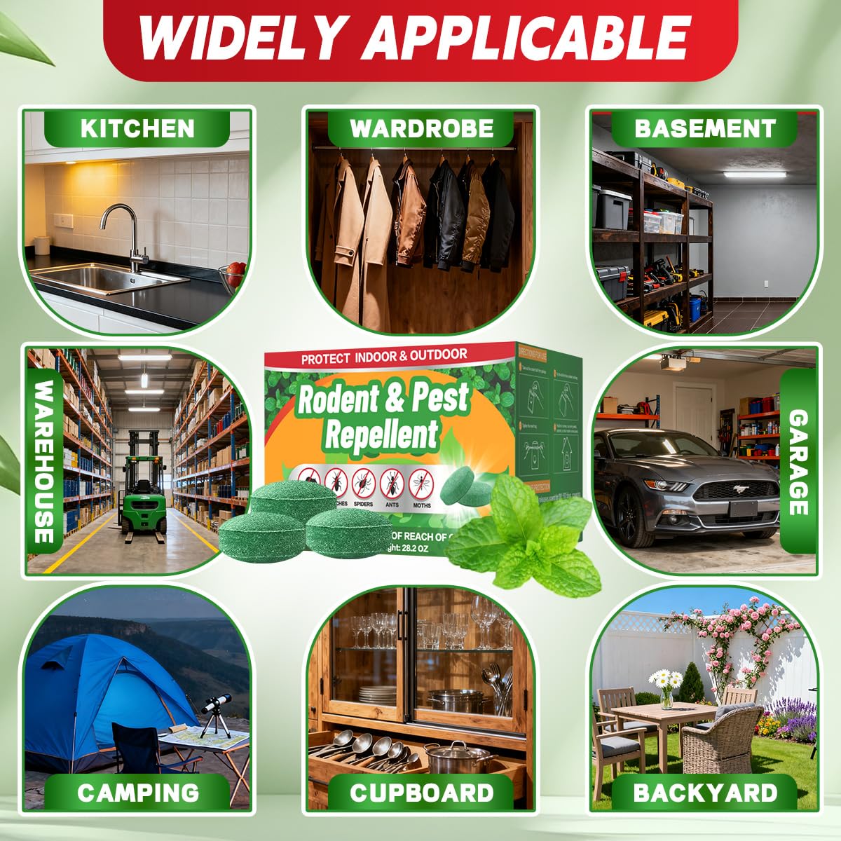 Paslda peppermint mouse repellent pouches in kitchen corners offer discreet defense