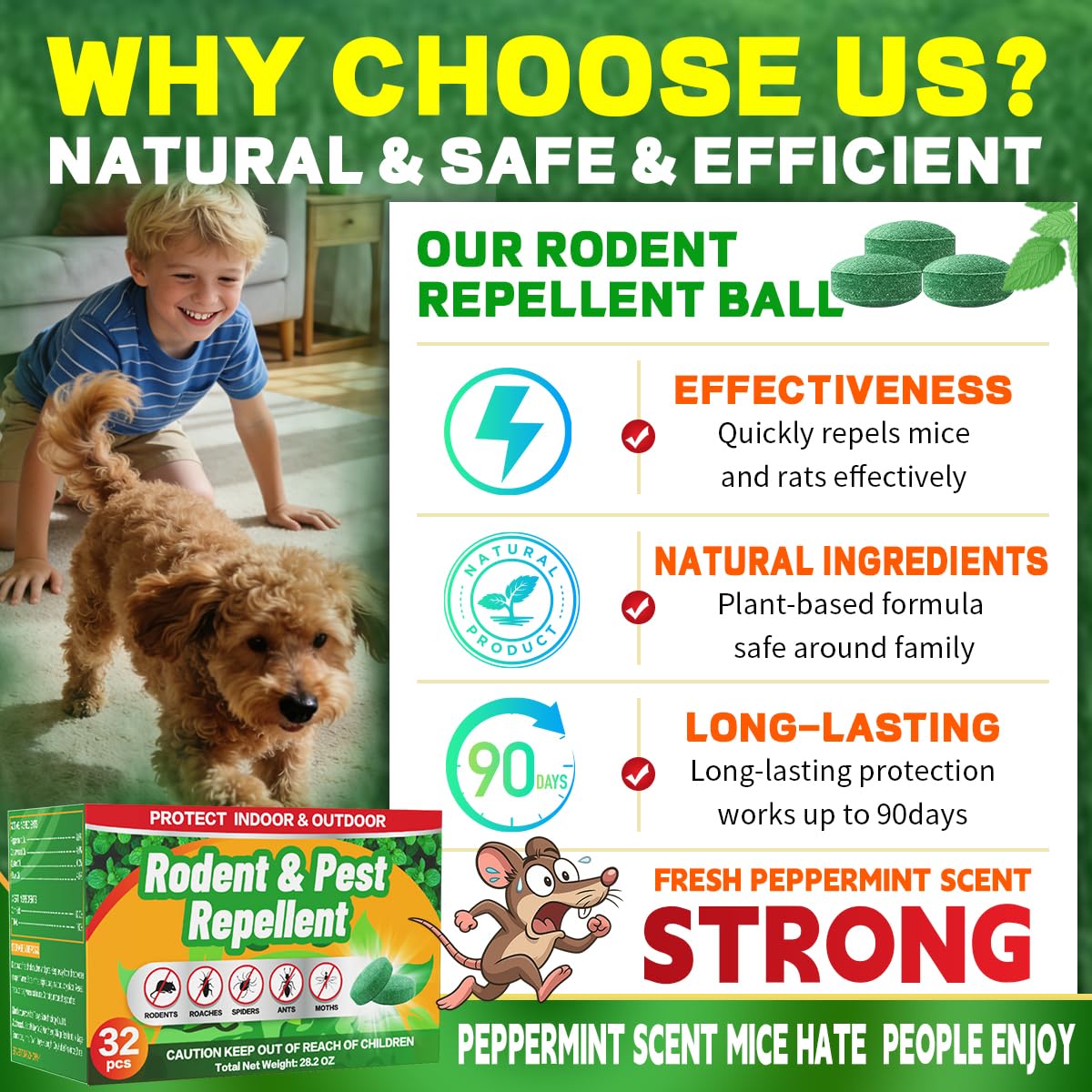 Paslda peppermint mouse repellent pouches for outdoor use create scent based protection