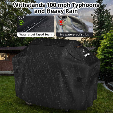 PasWith 60-inch cover fits 3-4 burner grills securely and measures 60 inches.