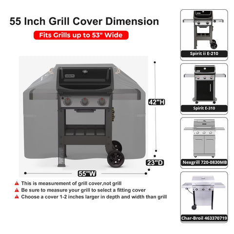 PasWith 600D tear-resistant fabric protects grills from wear and tear.