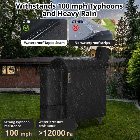 PasWith 900D material provides rugged durability for year-round grilling.