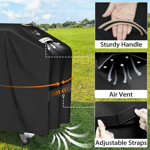 PasWith air vent and padded handles ease moisture control and on/off removal.