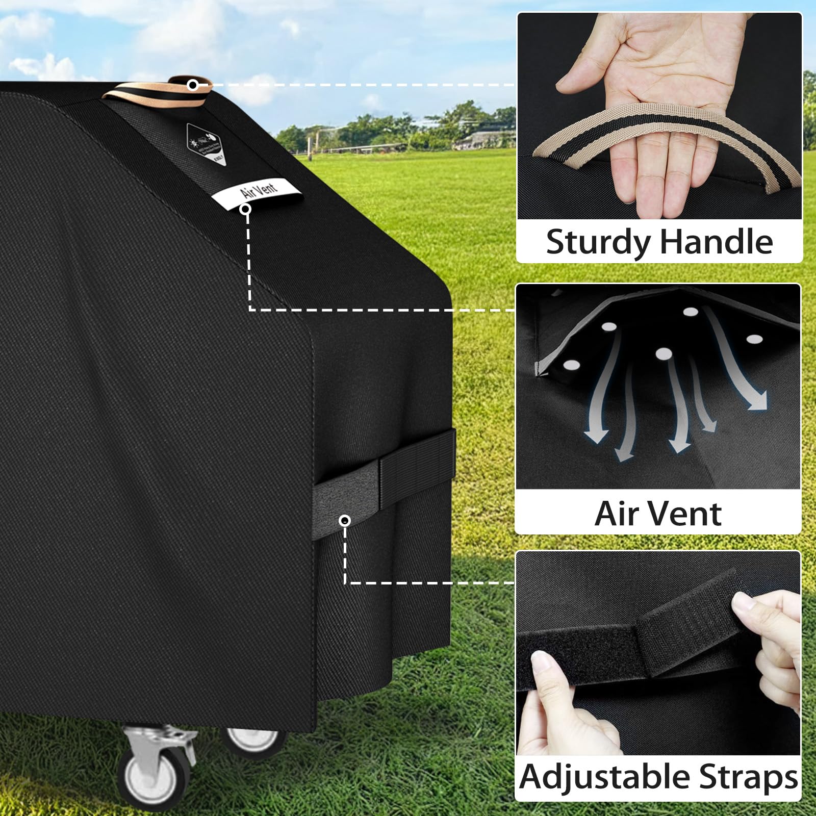 PasWith padded handles enable quick on/off removal